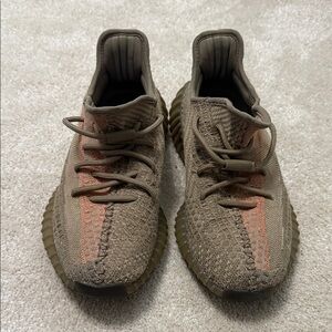 Yeezy Beige  and peach Knit Sneakers size 7 men fits 8.5 women’s